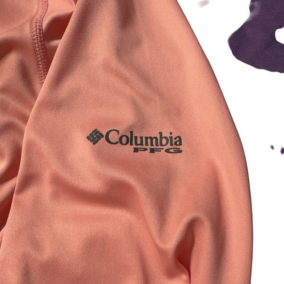 Columbia PFG Tidal Tee Long Sleeve Shirt Unisex Size L – Salmon UV Fishing Top - Picture 5 of 9